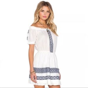TULAROSA REVOLVE WOMEN’S SZ SMALL OFF THE SHOULDER EMBROIDERED MINI DRESS #862